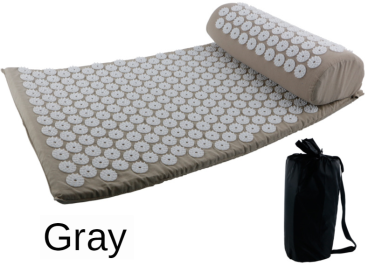 Yoga Massage Mat Acupressure Relieve Stress Back Cushion Massage Yoga Mat Back Pain Relief Needle Pad With Pillow - China - Grey