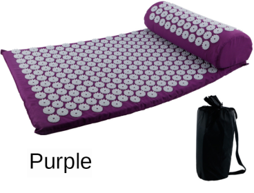 Yoga Massage Mat Acupressure Relieve Stress Back Cushion Massage Yoga Mat Back Pain Relief Needle Pad With Pillow - China - Purple