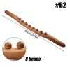 Wooden Trigger Point Massager Stick Lymphatic Drainage Massager Wood Therapy Massage Tools Gua Sha Massage Soft Tissue Release - B2