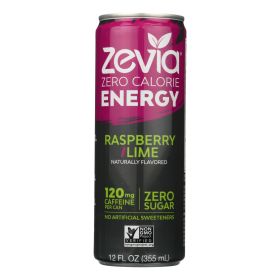 Zevia Zero Calorie Energy Drink - Raspberry/lime - Case Of 12 - 12 Fl Oz - Default