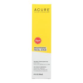 Acure - Brightening Facial Scrub - Argan Extract And Chlorella - 4 Fl Oz. - Default