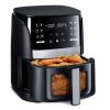 6-Qt Digital Window Air Fryer with 12 Presets & Guided Cooking Black - black