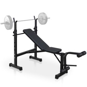 Olympic Weight Bench, Bench Press Set with Squat Rack and Bench for Home Gym Full-Body Workout - as Pic