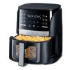 6-Qt Digital Window Air Fryer with 12 Presets & Guided Cooking Black - black