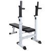 Workout Bench with Weight Rack, Barbell and Dumbbell Set198.4 lb - Black