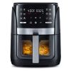 6-Qt Digital Window Air Fryer with 12 Presets & Guided Cooking Black - black