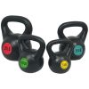 Wide Grip Kettlebell Exercise Fitness Weight Set, 3-Pieces - 50lbs Set